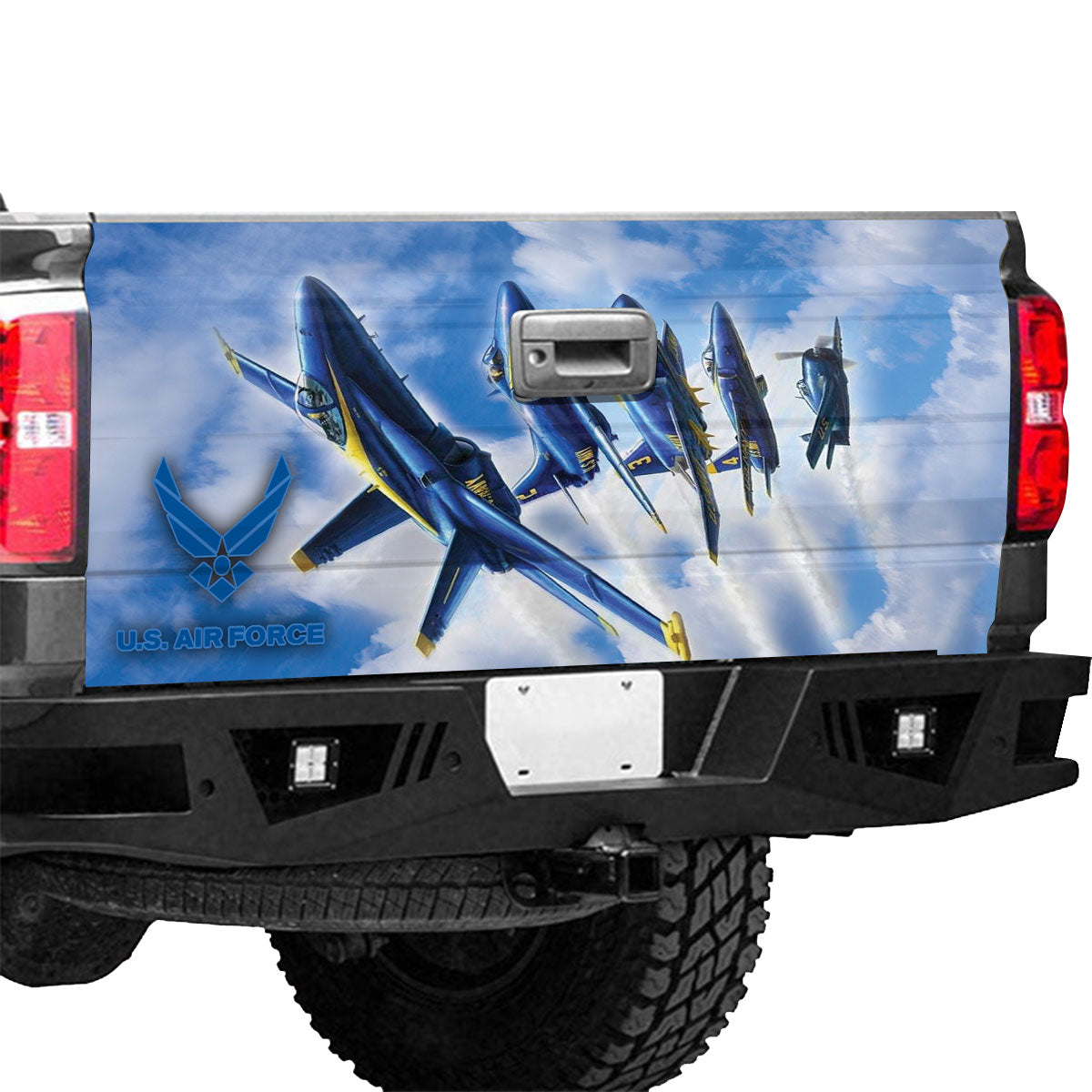 Petthouse | Us Air Force Tailgate Wraps For Trucks Navy Aviation Art Tailgate Sticker Military Aircraft