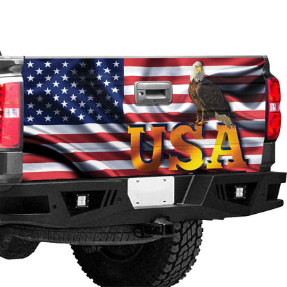 Petthouse | Usa American Flag Tailgate Wrap Eagle Flag Independence Tailgate Decals For Trucks Vinyl Graphic