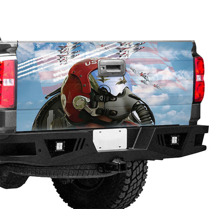 Petthouse | Fighter Plane Tailgate Wrap Air Force Truck Tailgate Decal Military Vinyl Tailgate Wrap Car Decor