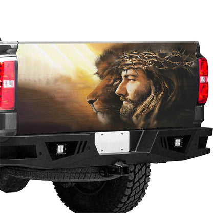 Petthouse | Jesus Lion Tailgate Wrap Jesus Lion Of Judah Tailgate Wrap Christ Oil Painting Car Decoration