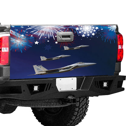 Petthouse | Plane American Fireworks Happy 4th Of July Tailgate Wrap Plane Decal Sticker Independence Day Gift