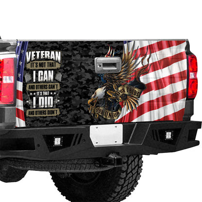 Petthouse | Veteran It's Not That I Can Tailgate Wrap American Eagle Truck Decal Patriots Car Accessories