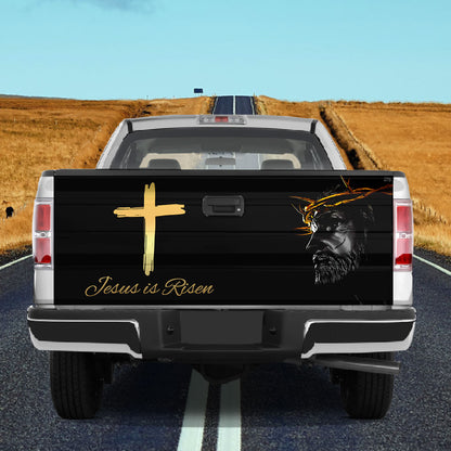 Petthouse | Jesus Portrait Tailgate Wrap, Jesus Is Risen Tailgate Wrap, Jesus Christian Gift