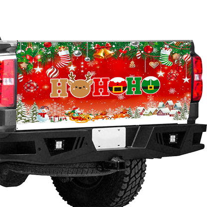 Petthouse | Christmas Reindeer Tailgate Wrap, Merry Christmas Tailgate Wrap, Xmas Town Car Decal