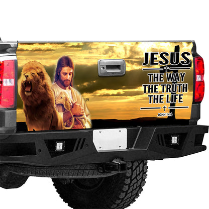 Petthouse | Lion Jesus Tailgate Wrap, Jesus The Way The Truth The Life Christian Gift Truck Decor