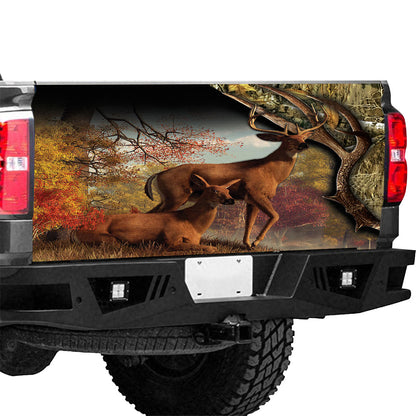 Petthouse | Couple Deer Tailgate Wrap Deer Hunting Truck Tailgate Decal Valentine Gift Hunter Gift