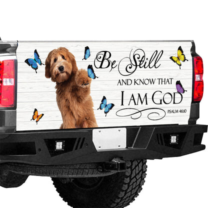 Petthouse | Labradoodle Puppies Tailgate Wrap Labradoodle Butterfly Be Still Quote Truck Decoration