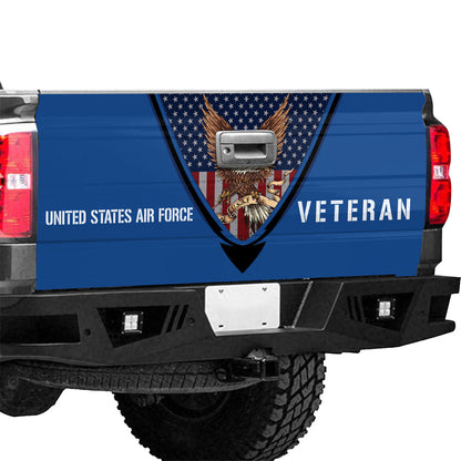 Petthouse | Eagle Veteran Tailgate Vinyl Graphic Wrap American Flag Tailgate Wrap Veteran Honor The Title