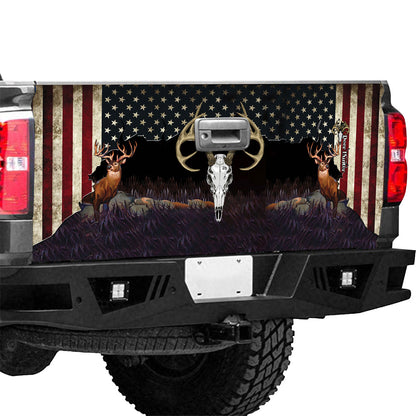 Petthouse | Deer Skull Tailgate Wrap Deer Hunter Tailgate Cover America Deer Hunter Cover Deer Hunting Lover Gift