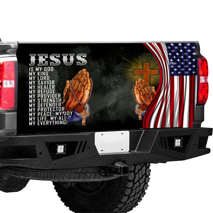 Petthouse | Jesus Is My Savior Truck Tailgate Wrap Jesus Is My God Car Decal Christian American Gift Idea