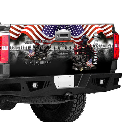 Petthouse | Us Veteran Soldier Memorial Day Remembrance Day Tailgate Wrap Decal Veteran's Day Decor Truck Decor