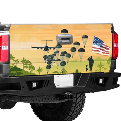 Petthouse | Soldier Tailgate Wraps For Trucks American Air Force Rear Window Decals For Trucks Veteran Pride