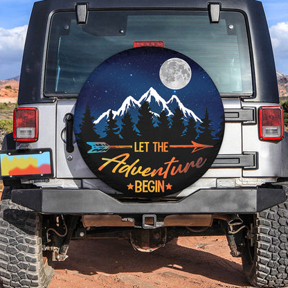 Petthouse | Let The Adventure Begin Spare Tire Cover, Camping Fan Truck Decor, Camper Gift Anniversary Day Gift