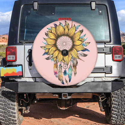 Petthouse | Sunflower Dreamcatcher Spare Tire Cover Sunflower Floral Truck Decoration Gift For Family