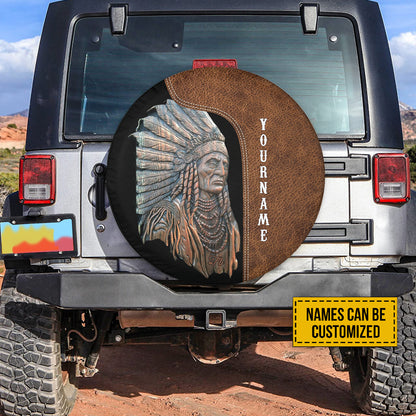 Petthouse | Tribal Chief Tire Cover America Tribal Tire Cover Leather Pattern Cover Car Decoration