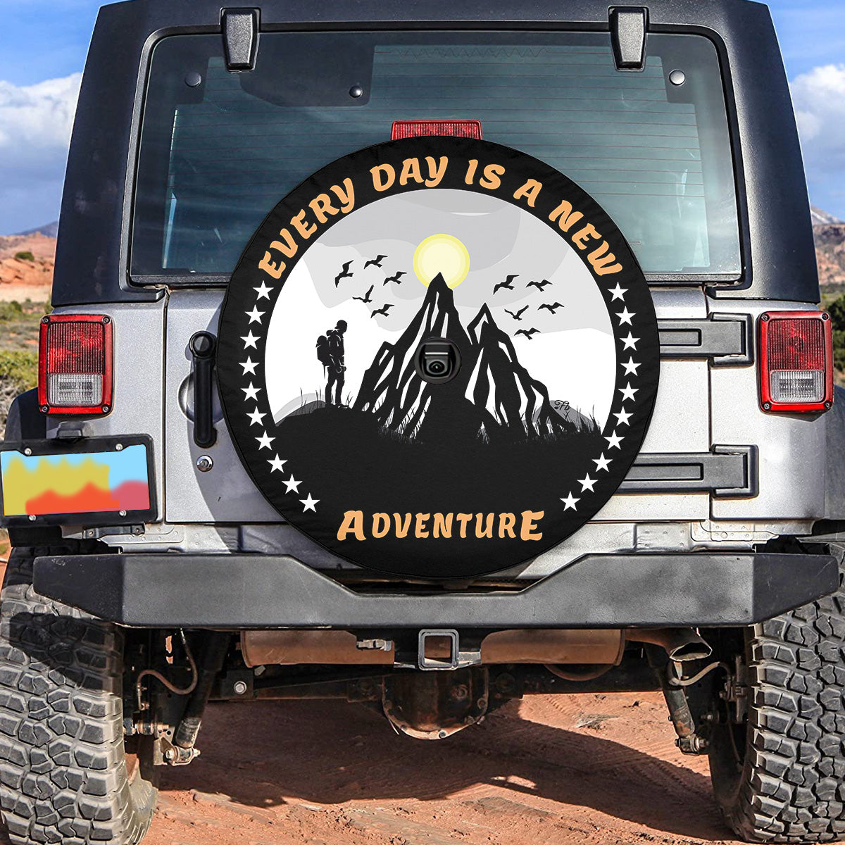 Petthouse | Every Day Is A New Adventure Spare Tire Cover Camping Tire Covers Wheel Cover For Car Camper Gift