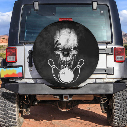 Petthouse | Skull Spare Tire Cover, Bowling Wheel Cover, Skull Gift, Bowling Gift, Car Accessories Gift For Him