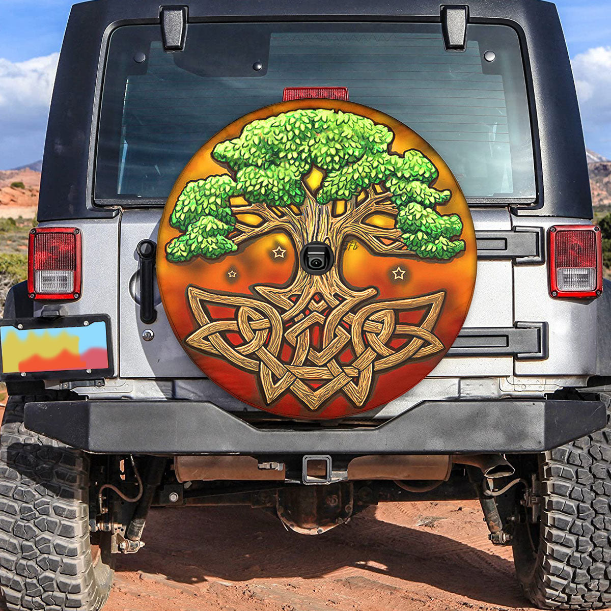 Petthouse | Celtic Tree Of Life Spare Tire Cover Celtic Tree Truck Decoration Tree Plant Friends Gift