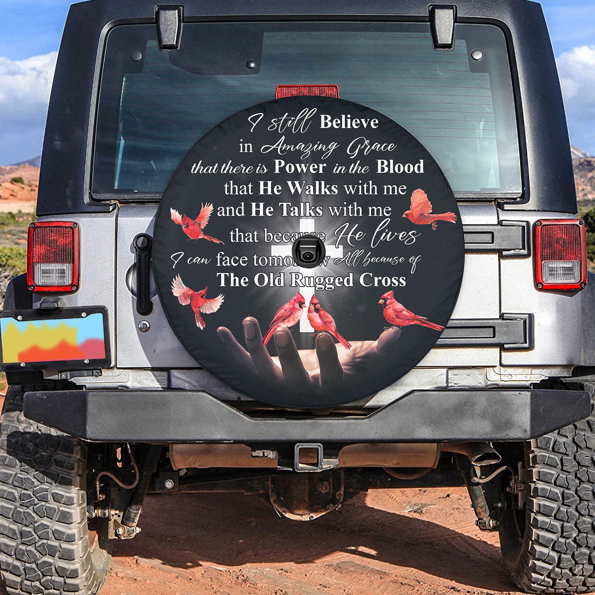 Petthouse | Cardinal Spare Tire Cover I Still Believe Tire Cover The Old Rugged Cross Wheel Cover  Accessories