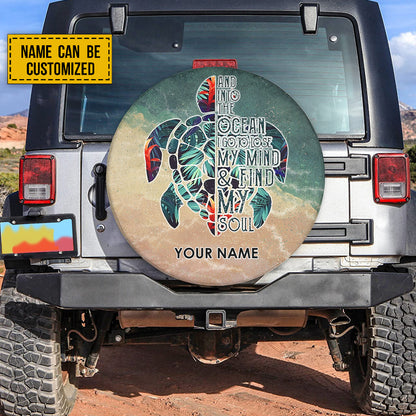 Petthouse | Customized Turtle Spare Tire Cover Turtle Tropical Wheel Cover Turtle And Into The Ocean I Lose Mind