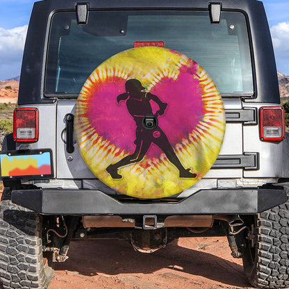 Petthouse | Baseball Mom Spare Tire Cover Mother's Day Whele Cover Hippie Tie Dye Heart Sport Lover Gift