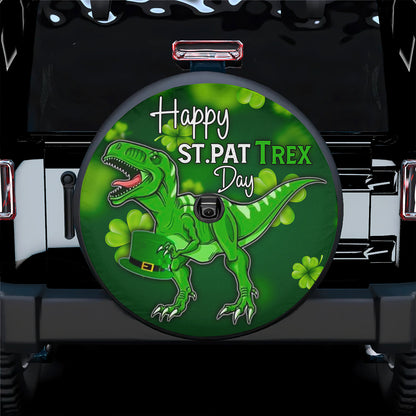 Petthouse | Dinosaur T-rex Patty Day Spare Wheel Cover Happy St Pat Trex Day Spare Tire Cover