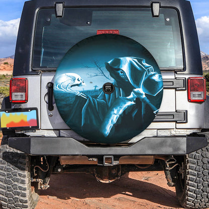 Petthouse | Skull Grim Reaper Scary Night Spare Tire Cover Skull Fan Gift Car Accessories