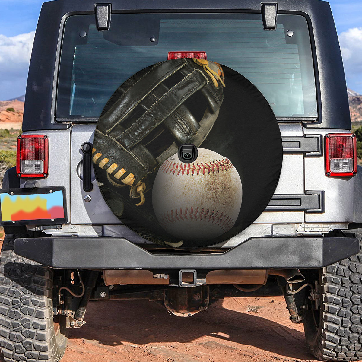 Petthouse | Baseball Spare Tire Cover Soft Ball Tire Cover American Baseball Tire Cover Car Decoration