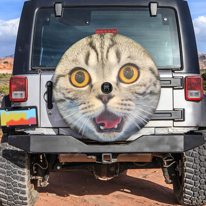 Petthouse | Tire Covers Funny Surprise Cat Spare Wheel Cover For Cat Cat Lovers Gifts Car Accessories