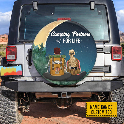 Petthouse | Customized Name Camping Partners For Life Spare Tire Cover Camping Lovers Gift Campers Gift