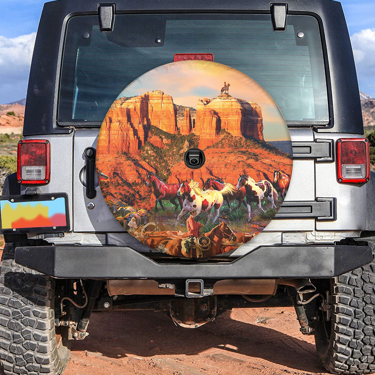 Petthouse | Cowboy Spare Tire Cover Horses Tire Protector New Car Gift Car Accessory Sedona