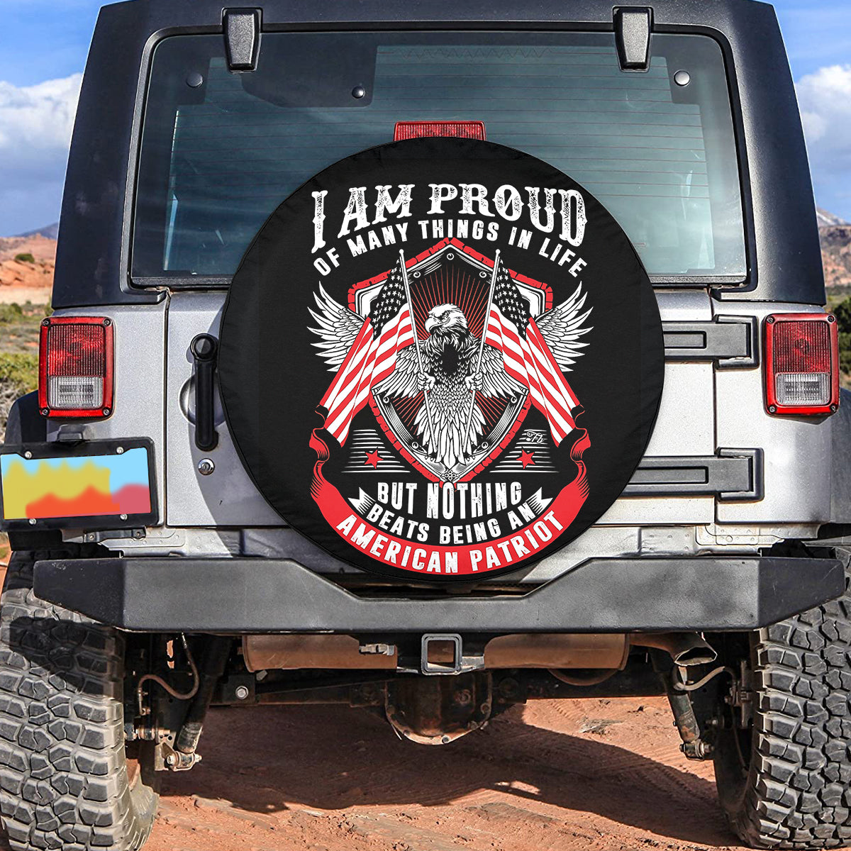 Petthouse | American Patriot, Eagle Spare Tire Cover I Am Proud Being An American Patriot