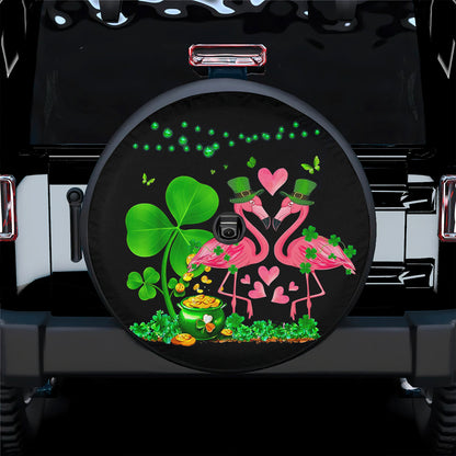 Petthouse | Irish Flamingo Shamrock St Patricks Day Spare Tire Cover Irish Gift Ideas Wheel Cover For Car