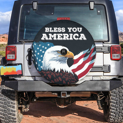 Petthouse | Bless You America Eagle Spare Tire Cover United States Eagle Truck Decoration Patriot Gift