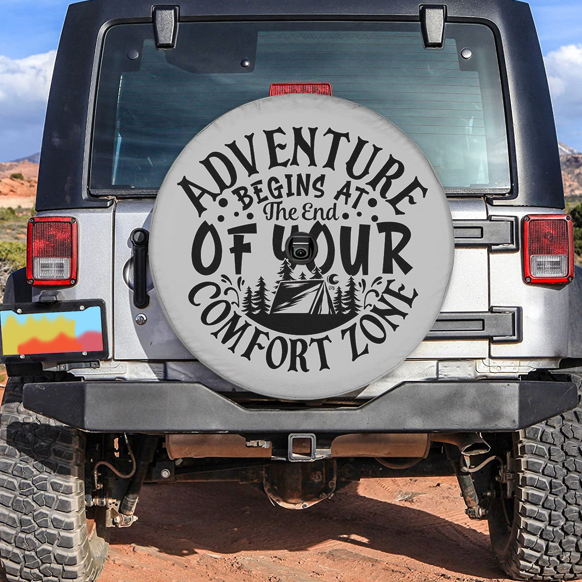 Petthouse | Adventure Begins At The End Of Your Comfort Zone Spare Tire Cover Car Accessories