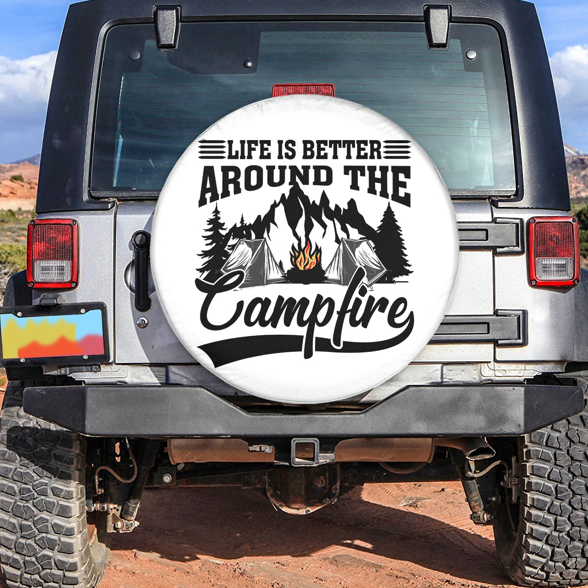 Petthouse | Camping Spare Tire Cover Car Accessories Happy Camper Wheel Cover For Car Camping Lover Gift