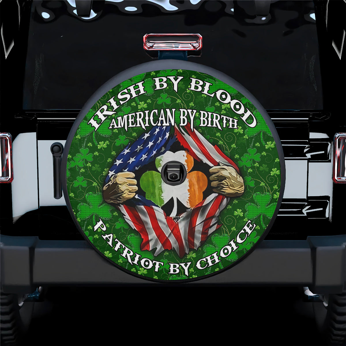 Petthouse | Irish Shamrock Usa Flag Irish By Blood American By Birth Patrick Day Gift Spare Tire Cover