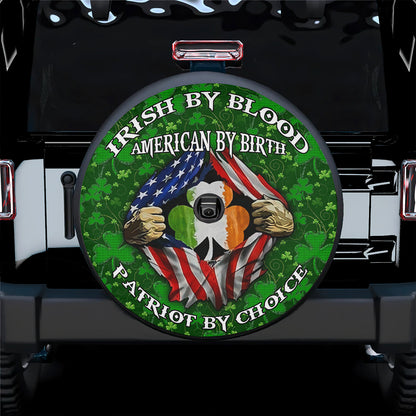 Petthouse | Irish Shamrock Usa Flag Irish By Blood American By Birth Patrick Day Gift Spare Tire Cover