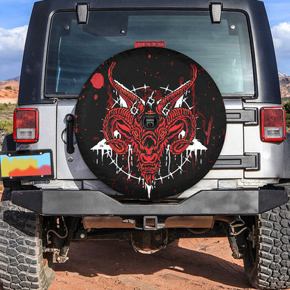 Petthouse | Baphomet Spare Tire Cover Satanic Tire Cover Devil Tire Cover Satan Tire Cover Car Decoration