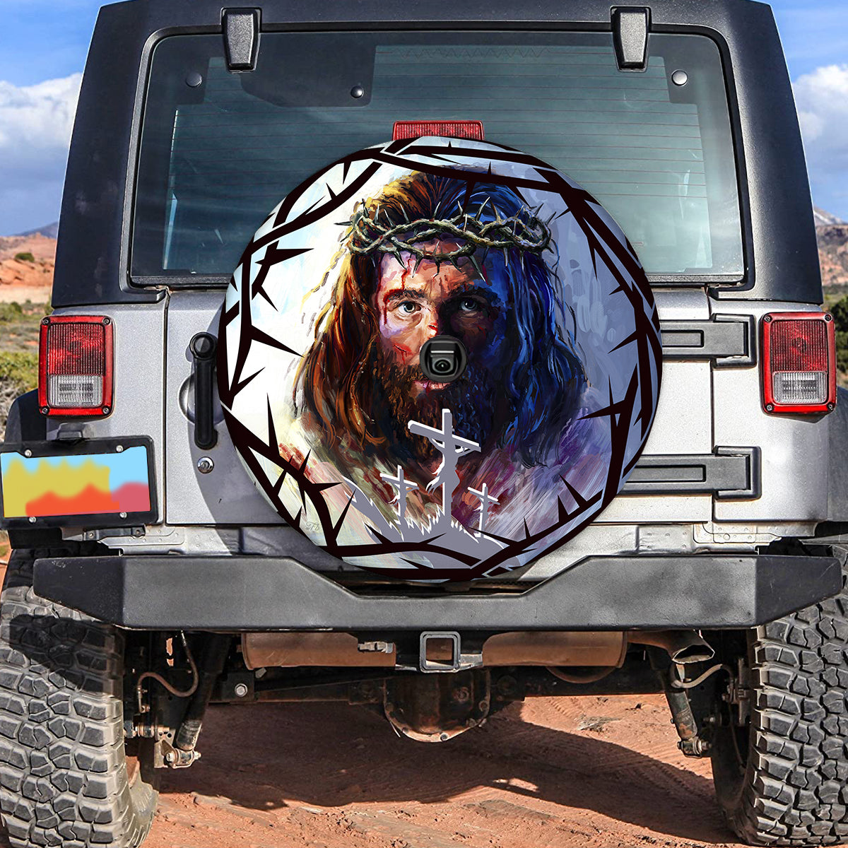 Petthouse | Jesus Christ The God Trailer Spare Tire Cover Car Accessories Christian Tire Cover Jesus Holy Bible