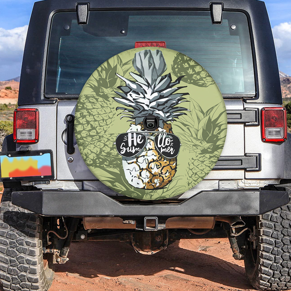 Petthouse | Pineapple Sunglasses Hello Summer Spare Tire Cover Summer Fruits Summer Vibes Wheel Cover