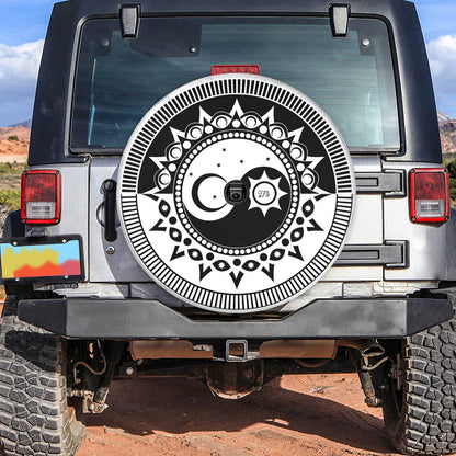 Petthouse | Yin Yang Duality Sun Moon Spare Tire Cover Spare Wheel Cover Car Accessory Truck Decoration