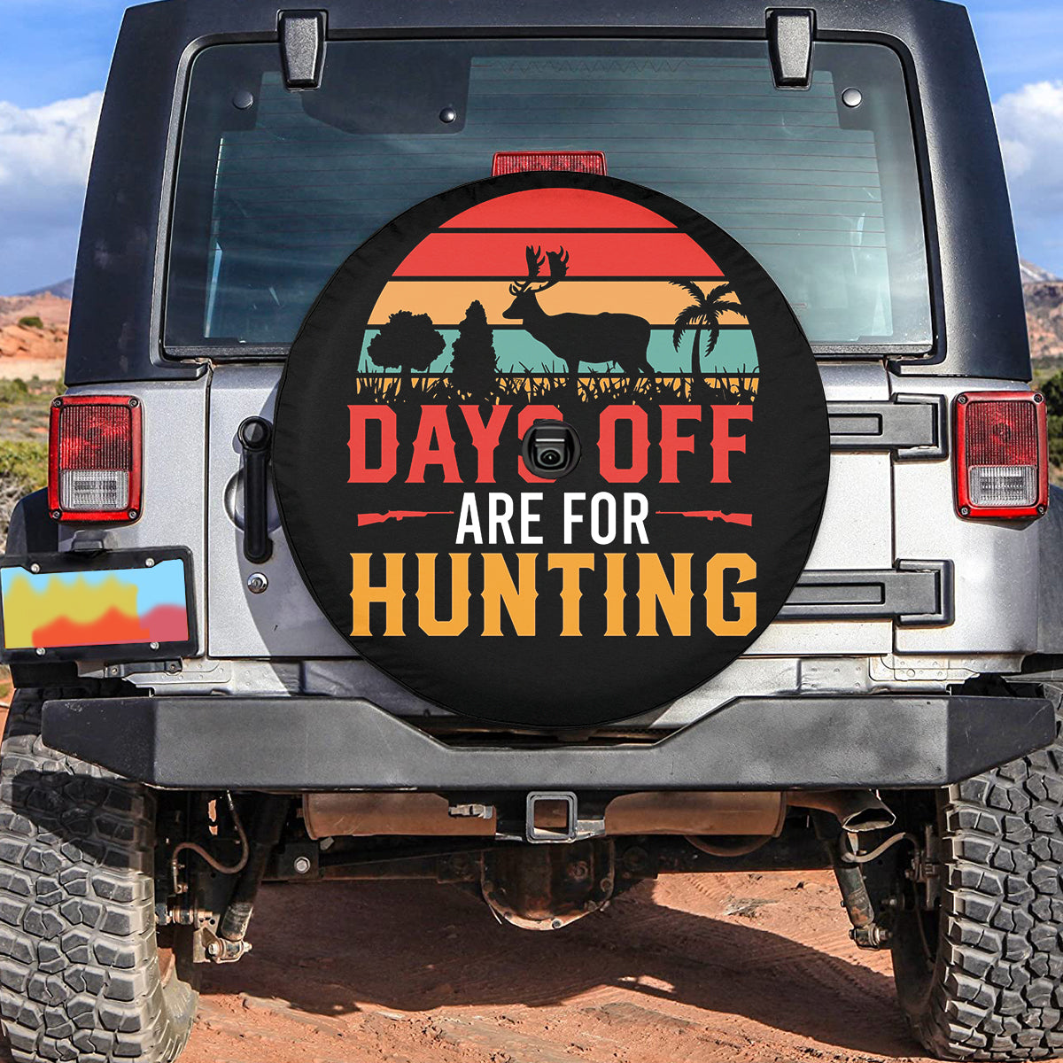 Petthouse | Day Off Are For Hunting Tire Cover Hunting Spare Tire Cover Deer Hunting Wheel Cover Accessories