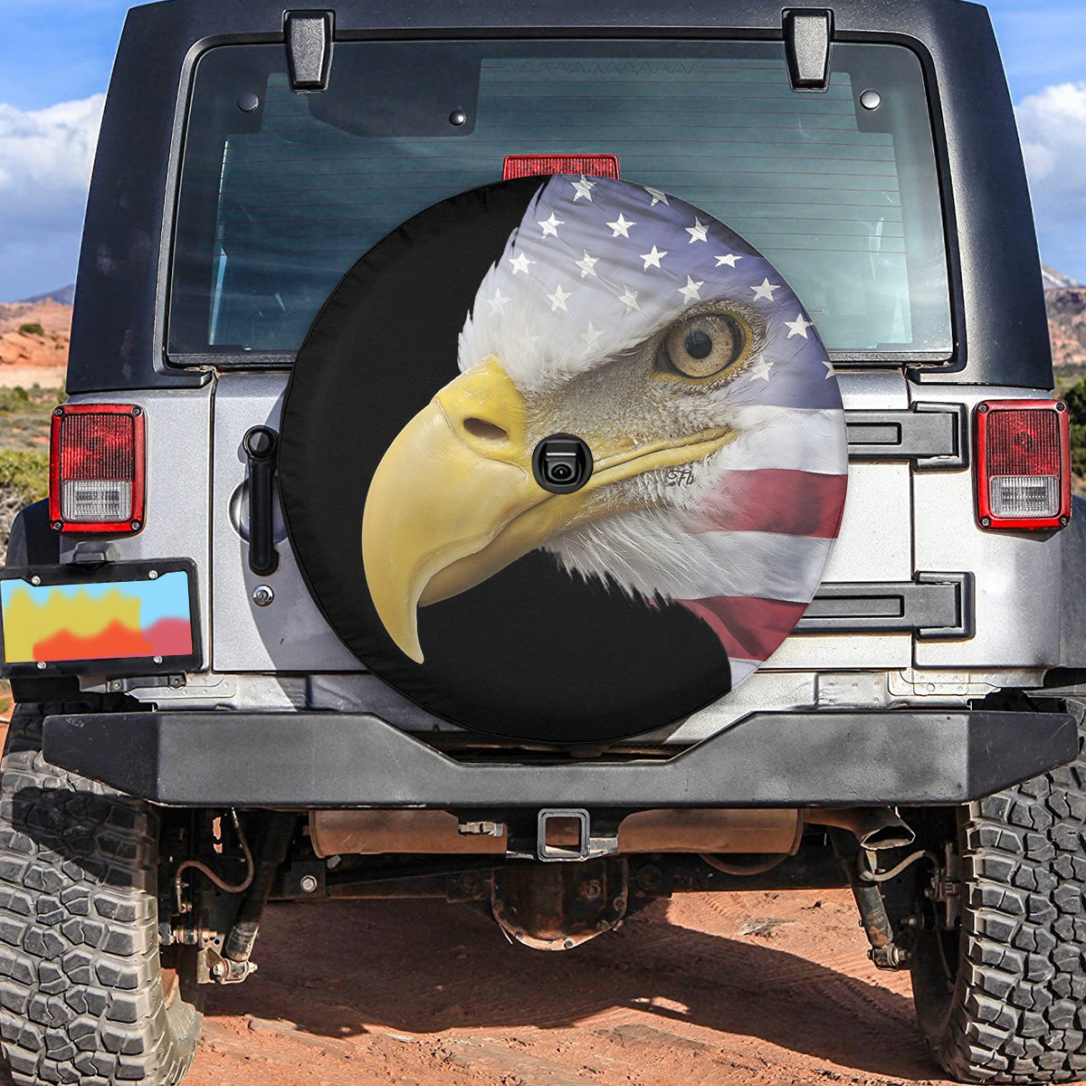 Petthouse | Eagle American Flag Independence Day Spare Tire Cover American Patriot Gift Car Accessories