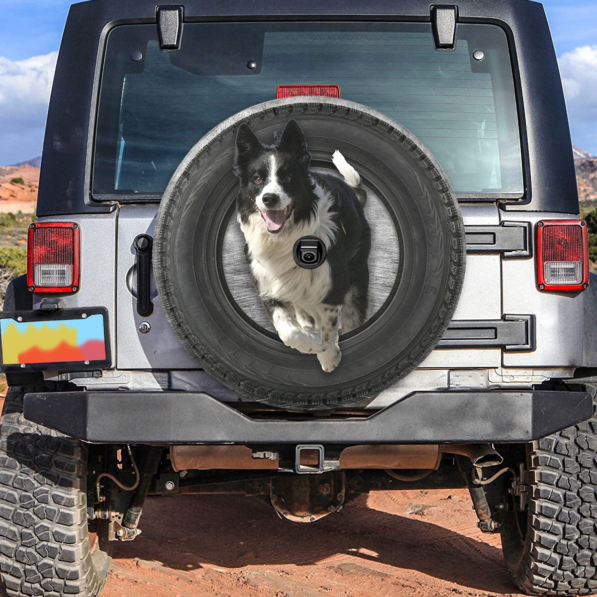 Petthouse | Border Collie Spare Tire Cover Dog Tire Protector Running Dog Wheel Cover For Trailers Dog