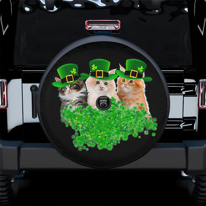 Petthouse | Cat Spare Tire Cover Irish Cat Tire Cover Clover Leaves Tire Cover Happy St Patrick's Day