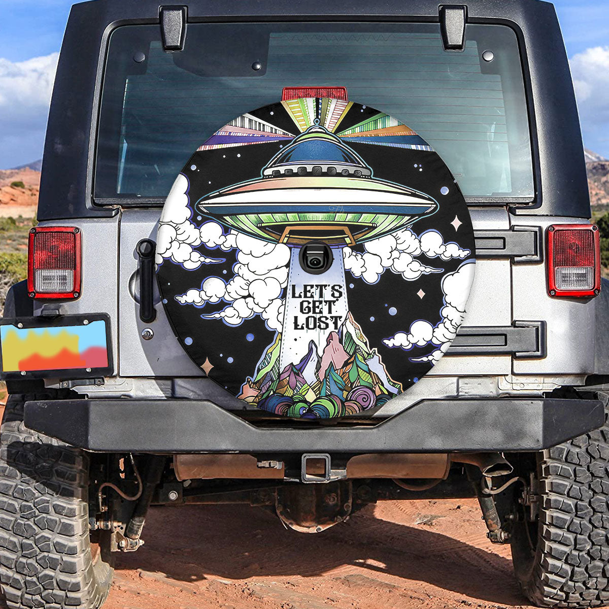 Petthouse | Ufo Alien Abduction Windshield Sun Shade Let's Get Lost Car Window Sunshade