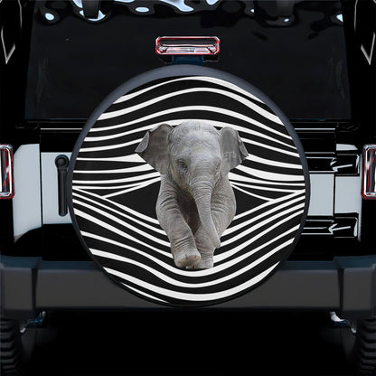 Petthouse | Elephant Stripes Pattern Spare Tire Cover Elephant Lover Gift Car Decor