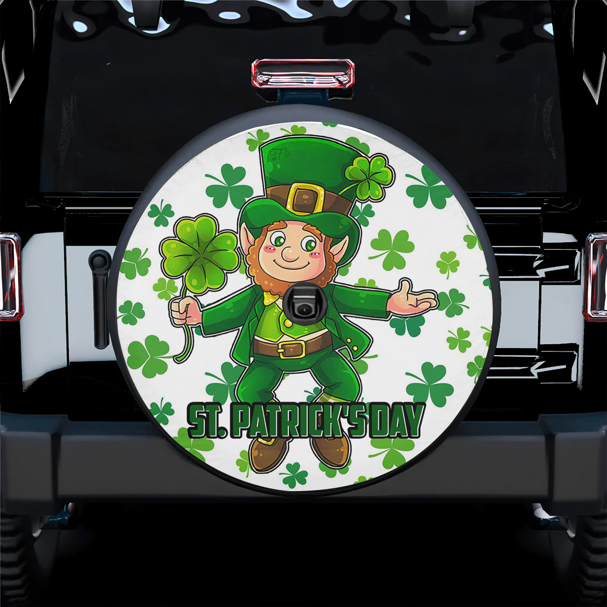 Petthouse | Leuprechan Lucky Clover St Patrick Day Spare Wheel Cover Patrick Day Car Decor