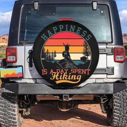 Petthouse | Happiness Is A Day Spent Hiking Spare Tire Cover Happy Camper Wheel Cover Car Accessories